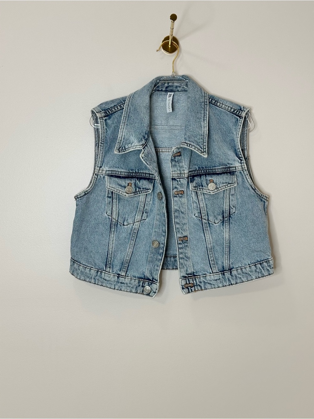 Zara Denim Vest Light Wash Size L